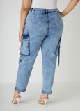 Plus Size Stonewash Denim Jeans Plus Size Cargo Jeans