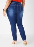 Distressed High Waist Skinny Jeans