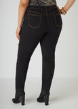 Plus Size Mid Rise Skinny Jeans Plus Size Animal Print Denim Jeans