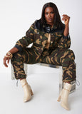 Paneled Camo Denim Cropped Jacket