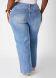 Seam Detailed Wide Leg Jeans