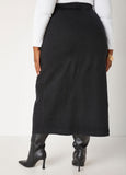 Denim Cargo Maxi Skirt