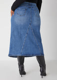 Seam Detailed Denim Midaxi Skirt