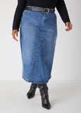 Seam Detailed Denim Midaxi Skirt