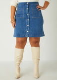 Patch Pocket Denim Skirt