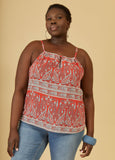 Plus Size paisley print top plus size summer tops plus size tank