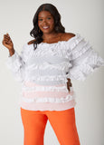 Plus Size Ruffled Off The Shoulder Top