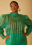 Striped Organza Blouse