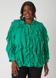 Plus Size Ruffled Shirt