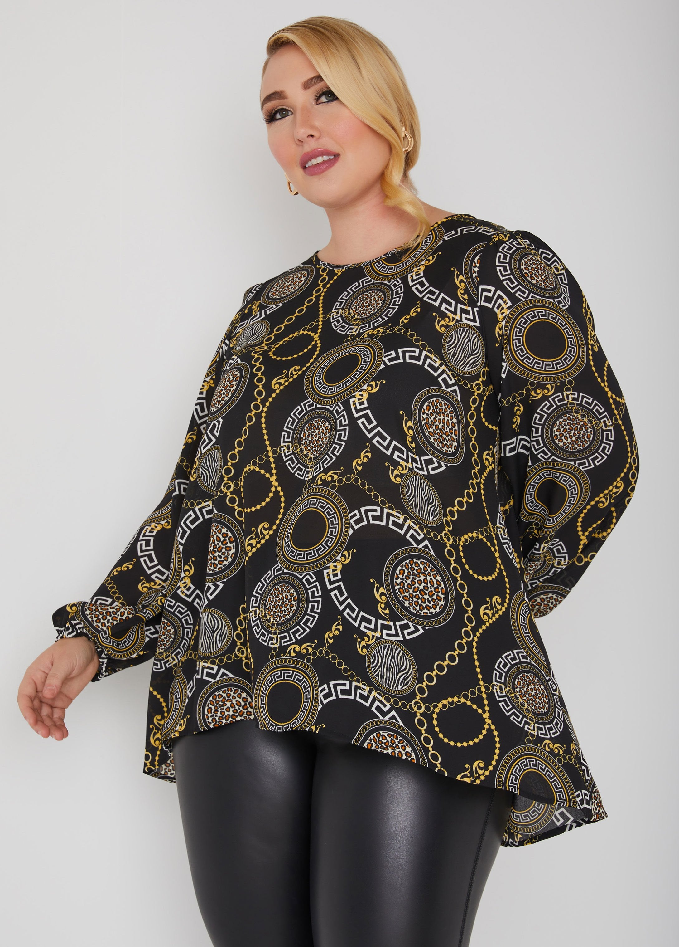 Plus Size Crepe Work Blouse Plus Size Status Work Top