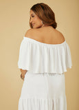 Flounced Off The Shoulder Blouse