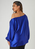 Off The Shoulder Satin Blouse