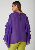 Ruffle Sleeved Blouse