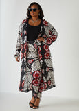 Floral Open Front Duster