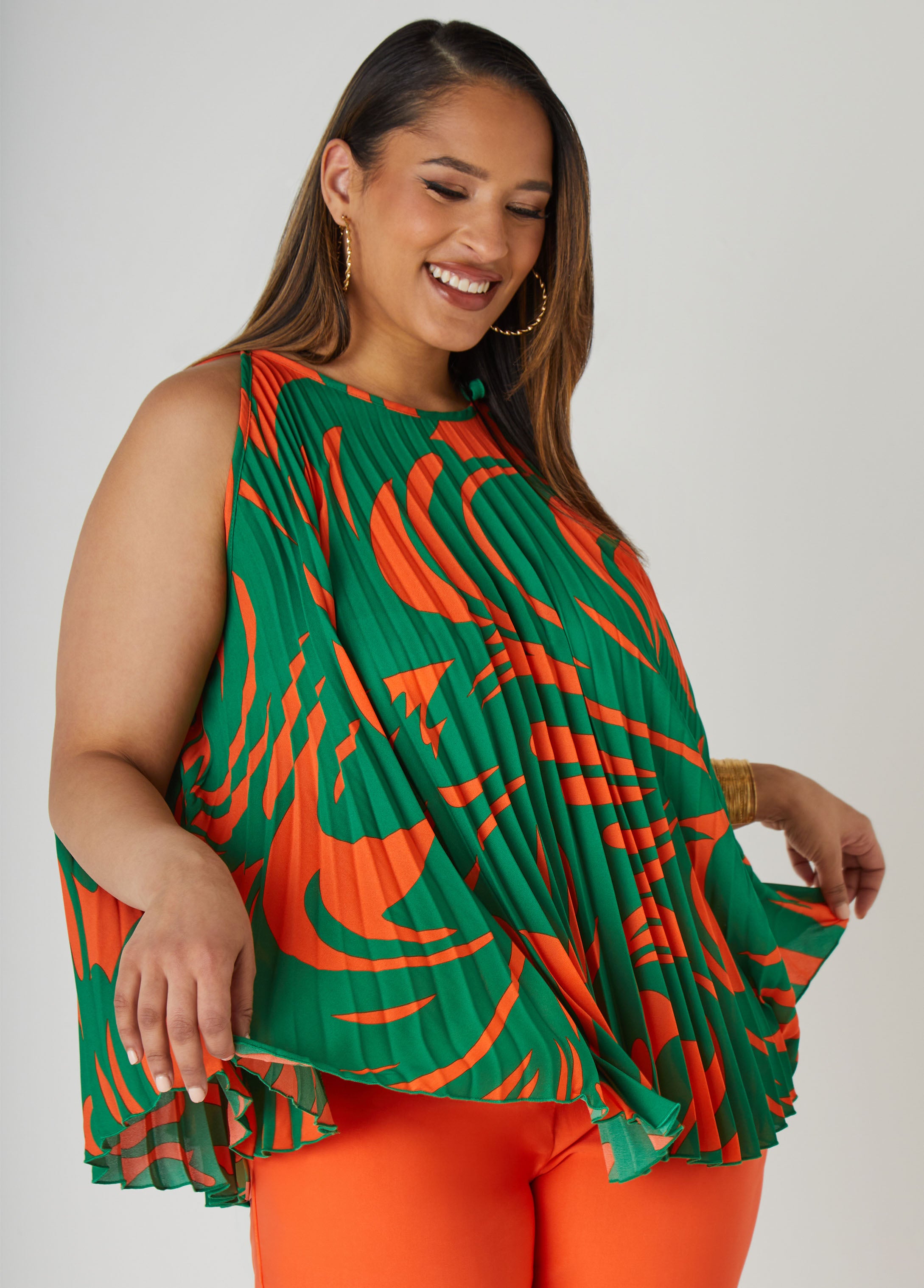 Plus Size Pleated Top Plus Size Summer Top Plus Size Swing Top