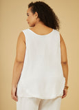 Frayed Cotton Gauze Tank