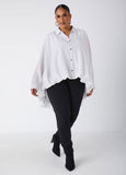 Poplin Bubble Effect Hi Low Shirt