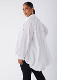 Poplin Bubble Effect Hi Low Shirt