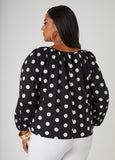 Polka Dot Poplin Blouse