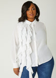 Plus Size Collared Shirt Plus Size Crepe Shirt Plus Size Top