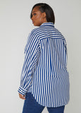 Striped Cotton Blend Shirt