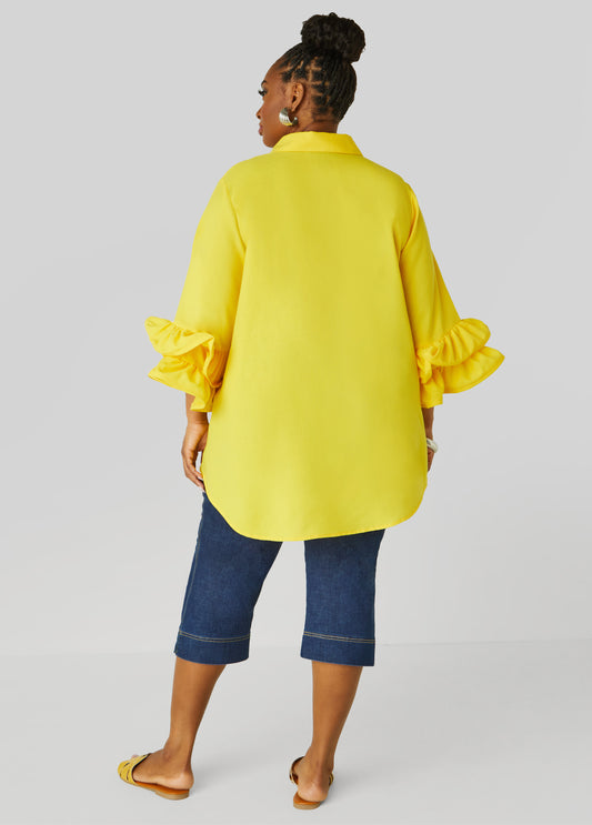 Ruffle Sleeved Shirt