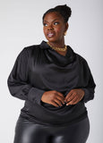 Cowl Neck Satin Blouse