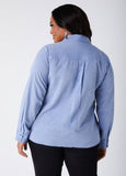 Ruffled Chambray Shirt