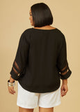 Mesh Paneled Blouse