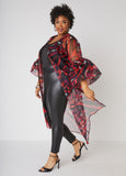 Animal Print Organza Duster