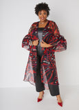 Plus Size animal print duster plus size kimono plus size jacket