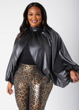 Plus Size Faux Leather Shrug Plus Size Cropped Jacket Plus Size Bolero