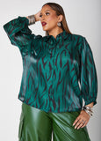 Zebra Print Organza Shirt