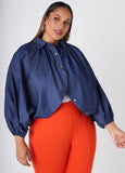 Button Chambray Shrug