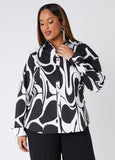 Abstract Cotton Blend Shirt