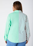 Embellished Striped Paneled Shirt