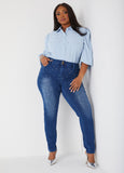 Plus Size crystal collared shirt plus size classic top sexy plus shirt