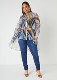 Eye Print Hi Low Duster