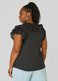Ruffled Cotton Blouse