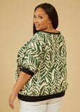 Zebra Dolman Sleeved Blouse