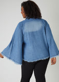 Bell Sleeved Denim Poncho