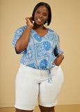 Plus Size Paisley Blouse Plus Size Summer Top Plus Size Shirt