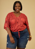 Plus Size Shirt Plus Size Summer Top Plus Size Paisley Blouse