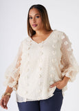 Plus Size gauze blouse plus size trendy summer tops