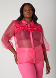 Rosette Organza Shirt