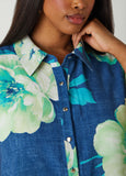 Floral Denim Print Shirt