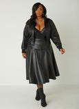 Plus Size Quilted Bomber Skirt Plus Size Midaxi Skirt Set