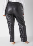 Crystal Faux Leather Tapered Pants