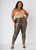 Animal Print Foiled Leggings