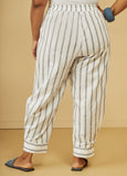 Striped Linen Blend Joggers